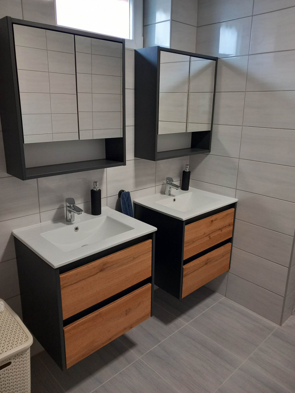 Porto 120 komplett fürdőszoba bútor rauna szil