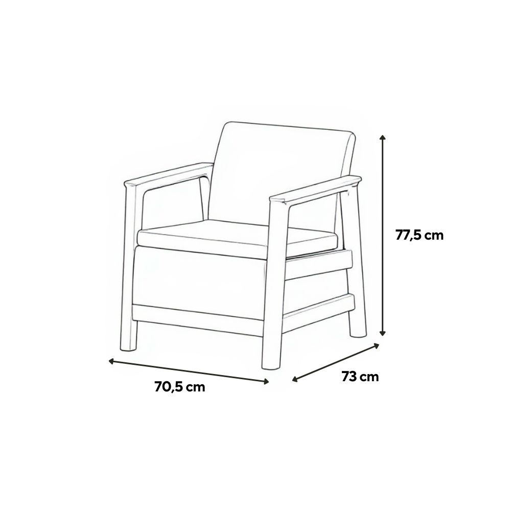 Scandi linea duo kerti fotel