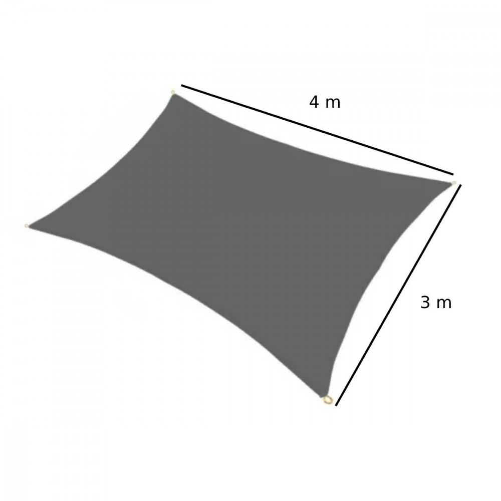 Sunflow napvitorla négyszög 3x4 m antracit
