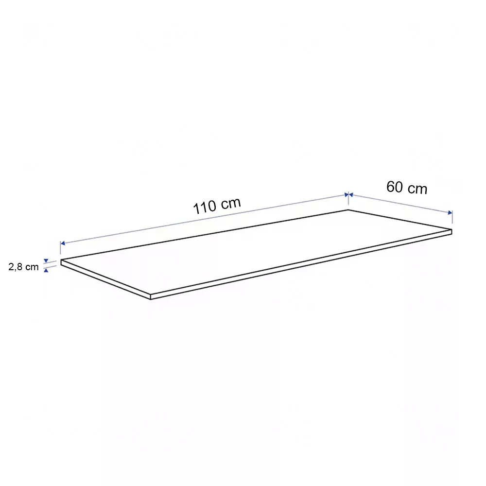 Konyhai munkalap 110 x 60 x 2,8 cm Beton