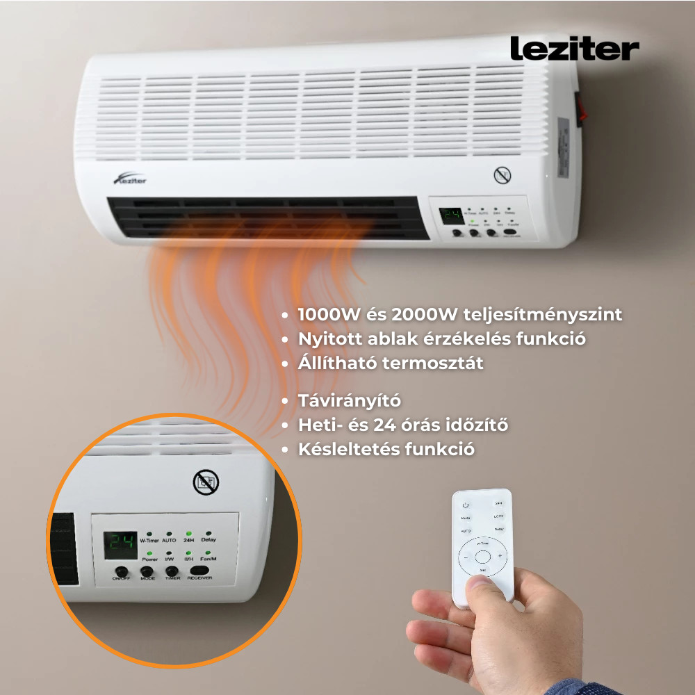 Thira elektromos fali fűtőtest 1000W/2000W Thira elektromos fali fűtőtest 1000W/2000W