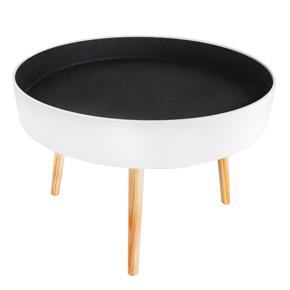 Kerek dohányzóasztal tárolóval 60 cm Kerek dohányzóasztal tárolóval 60 cm