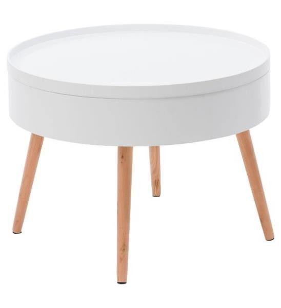 Kerek dohányzóasztal tárolóval 60 cm Kerek dohányzóasztal tárolóval 60 cm