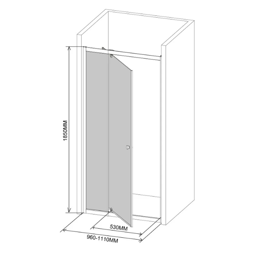 Flexi állítható zuhanyajtó 96-111x185 cm Flexi állítható zuhanyajtó 96-111x185 cm