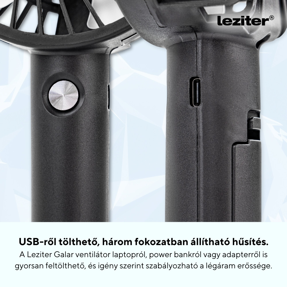 Galar kézi hordozható usb ventilátor tartóval 4 W 1200 mAh