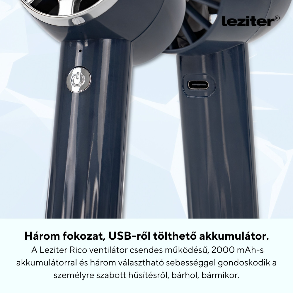 Rico kézi hordozható usb ventilátor 2000 mAh Rico kézi hordozható usb ventilátor 2000 mAh