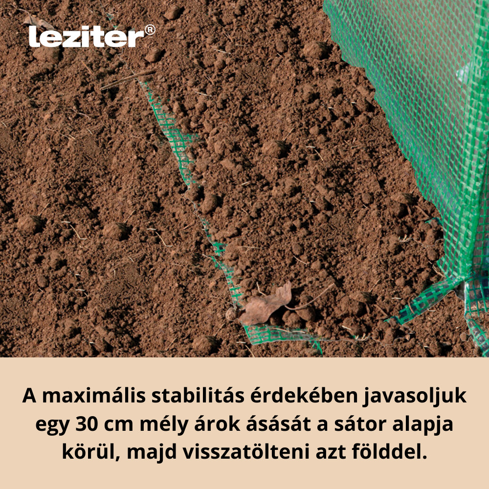 Fóliasátor 200x300x450 cm erősített vázzal+fólia Fóliasátor 200x300x450 cm erősített vázzal+fólia