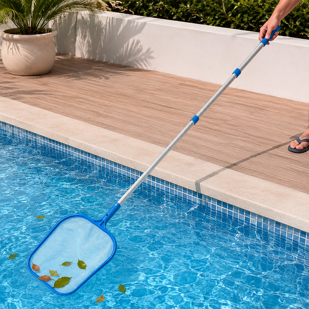 Medence tisztító háló teleszkópos nyéllel 120 cm Medence tisztító háló teleszkópos nyéllel 120 cm