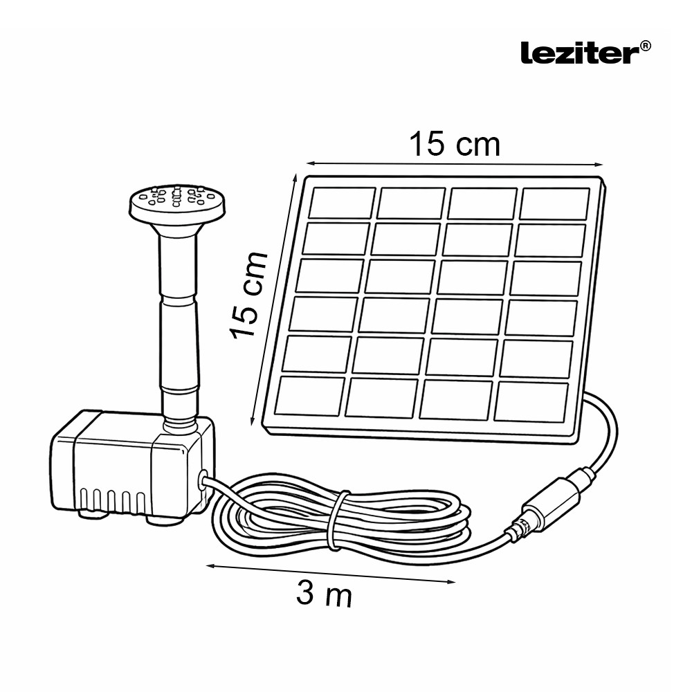 Napelemes szökőkút 15 cm Napelemes szökőkút 15 cm