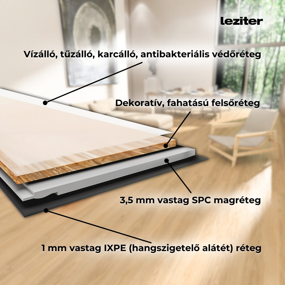 Leziter Campo tölgy Vinyl SPC padló Leziter Campo tölgy Vinyl SPC padló