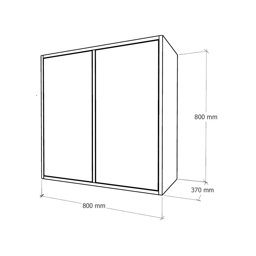 Boxie 2 ajtós fali szekrény 80x80x37 cm kék Boxie 2 ajtós fali szekrény 80x80x37 cm kék