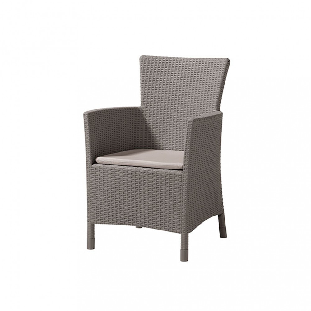 Image of Iowa kerti szék, cappuccino színben, homok párnával