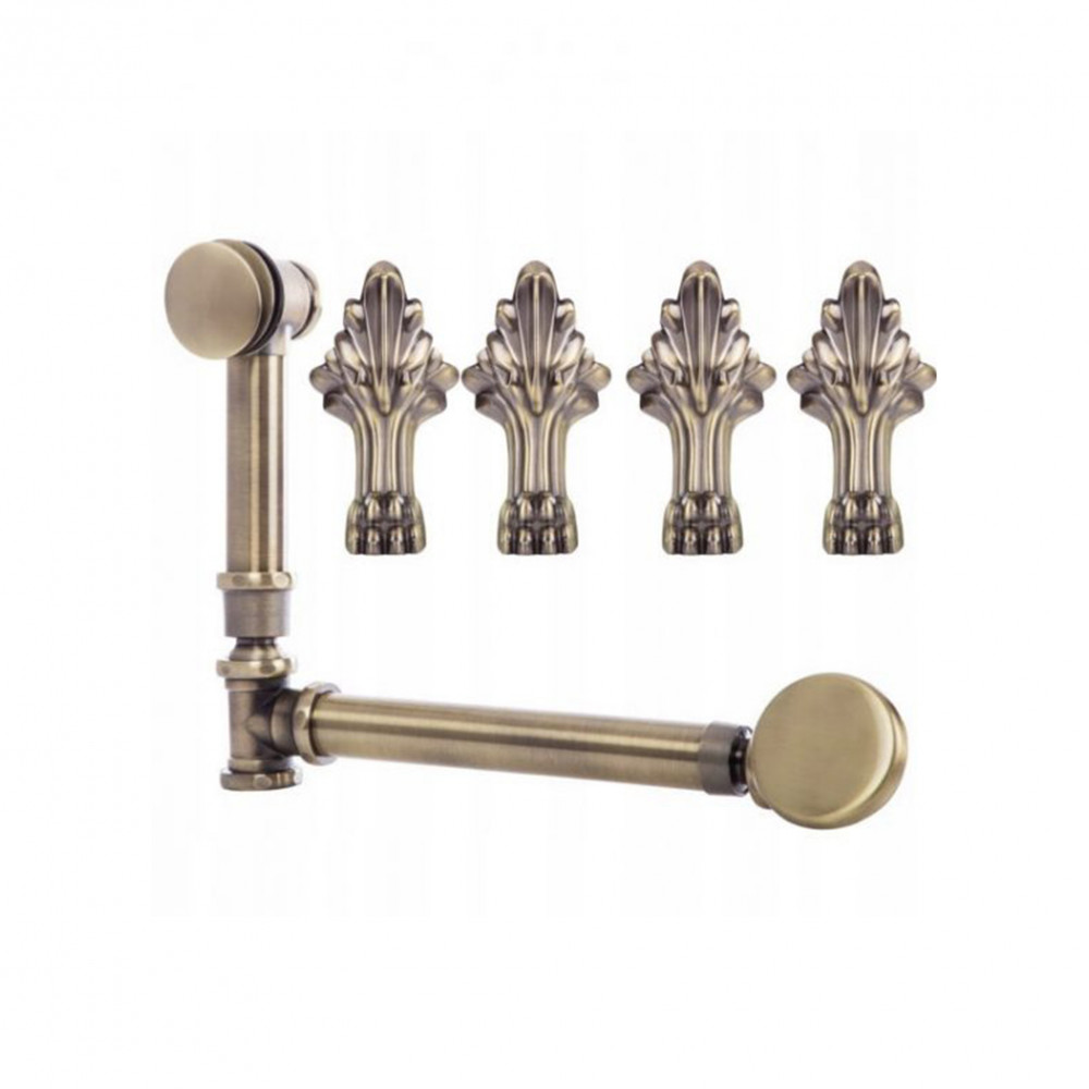 Image of AMO Lábak és leeresztő Antica szabadon álló kádhoz, antik réz