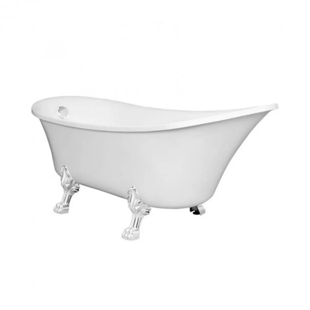 Image of Antica szabadon álló kád fehér lábakkal és leeresztővel