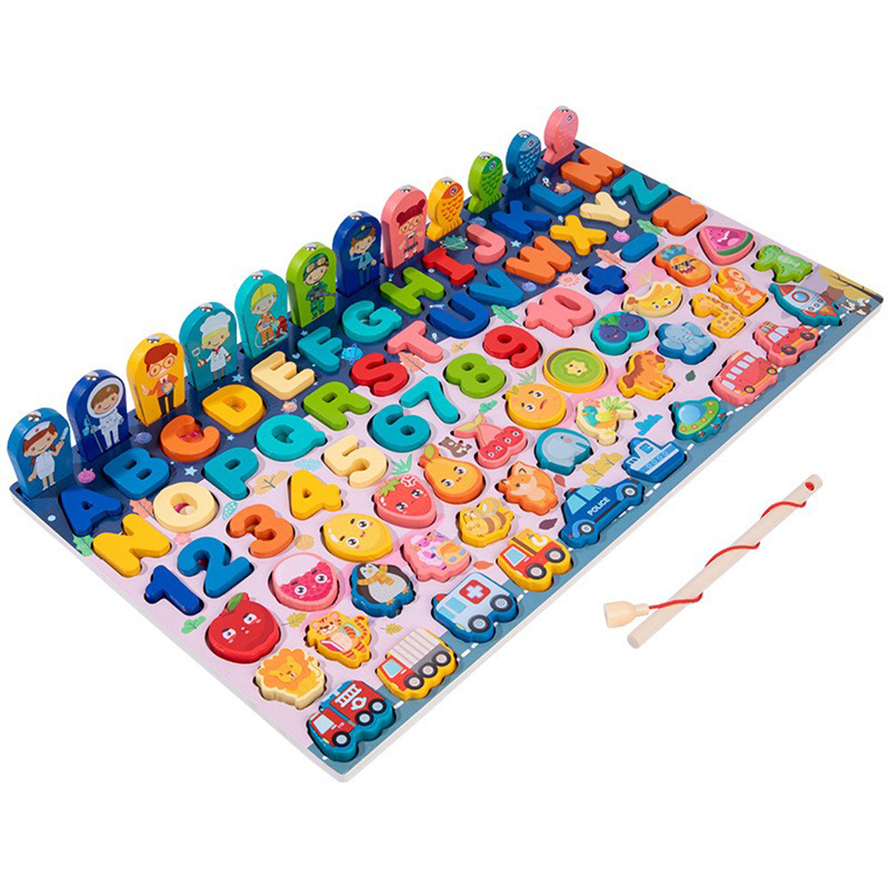 Image of 6 az 1-ben formabeillesztő és oktató Montessori fajáték