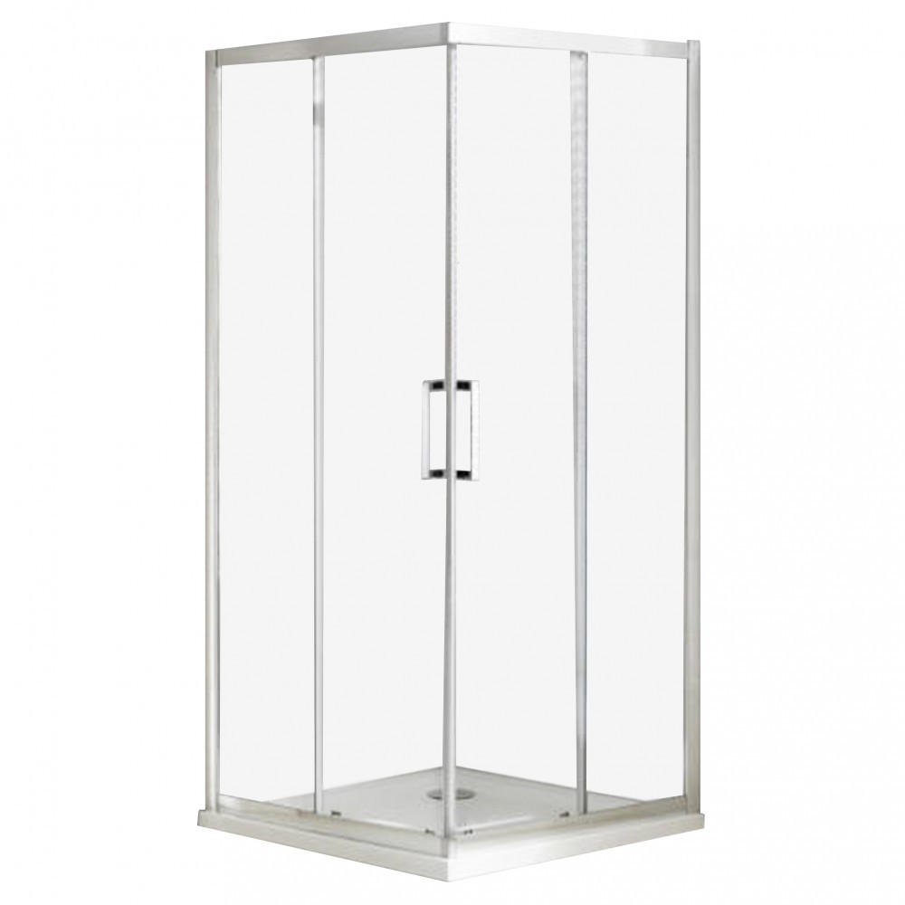 Image of Apollo 80 két tolóajtós szögletes zuhanykabin Easy clean bevonattal zuhanytálca nélkül